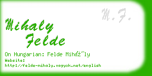 mihaly felde business card